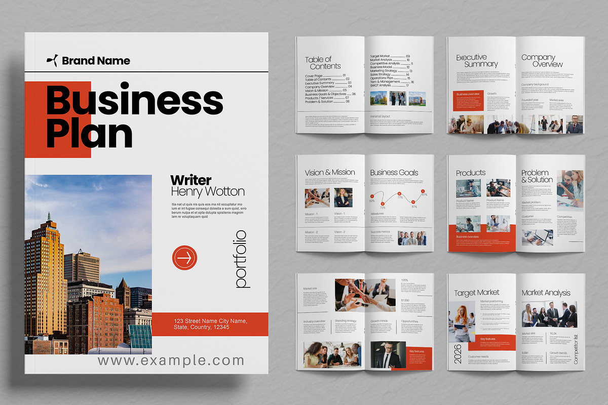 Modern Corporate Business Plan, a Brochure Template by ContestDesign (Photo 1 of 3)