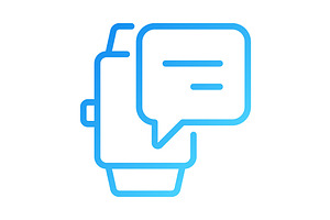 Notification from digital watch, an Outline Icon by IMG Visuals