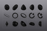 3D Black Shapes - 120 illustrations, an Object Graphic by assetpro.design (Thumbnail 12 of 15)