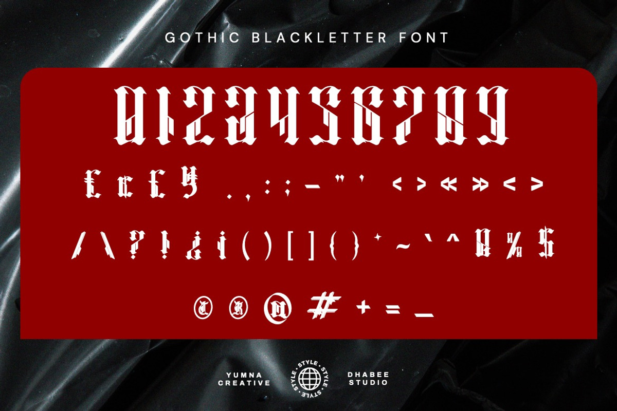 Jevilla - Gothic Blackletter Font, a Blackletter Font by Dhabee (Photo 8 of 17)