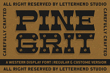 Pine Grit Western Display Font