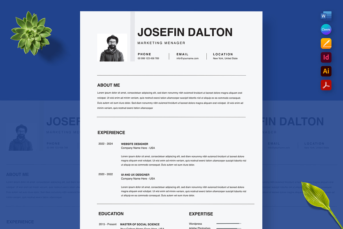Resume Template Design, a Resume Template by Nur Designer (Photo 3 of 4)