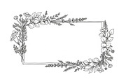 Rustic Floral Frame SVG Bundle, an Illustration by jahid234 (Thumbnail 20 of 31)