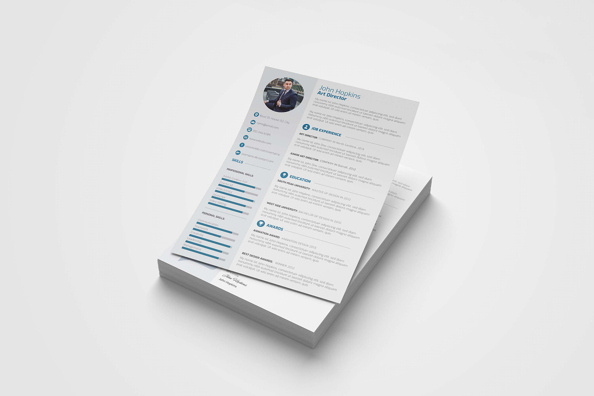 Resume Design Template, a Resume Template by Graphic Template (Photo 2 of 5)