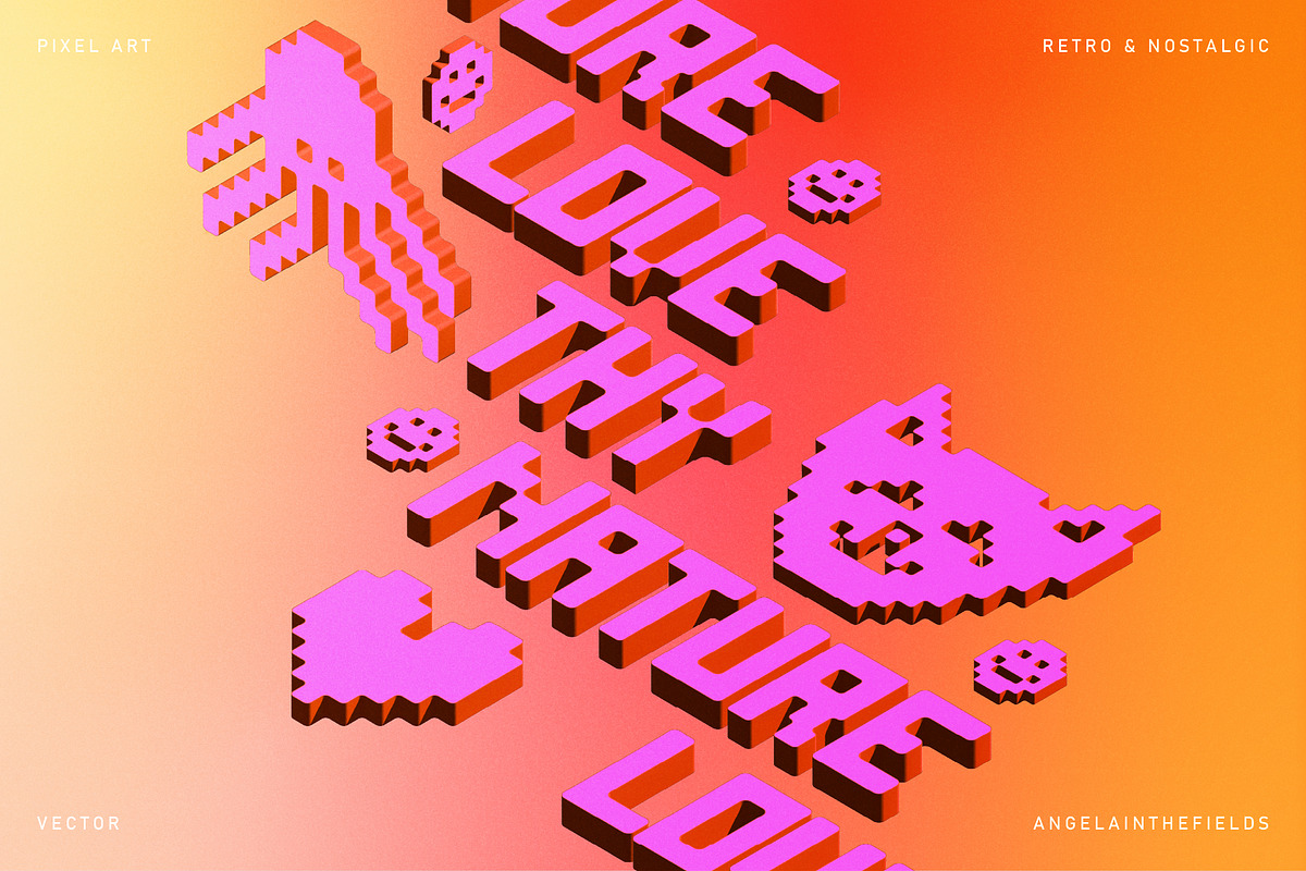 3D Pixel Love Vector Clipart, an Object Graphic by angelainthefields (Photo 7 of 10)