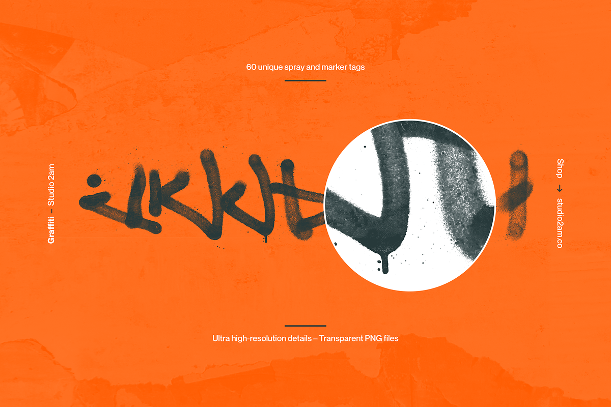 Graffiti - 75 Grunge Spray Textures, a Texture Graphic by Studio 2am (Photo 5 of 8)