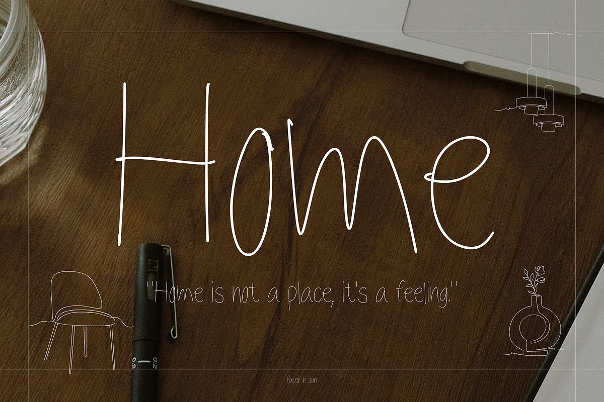 Home - Handwriting Font, a Handwritten Font by paperinsun (Photo 1 of 14)