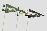 Pennant Flag Mockup, an Advertising Mockup by Permadi Creative (Thumbnail 4 of 5)