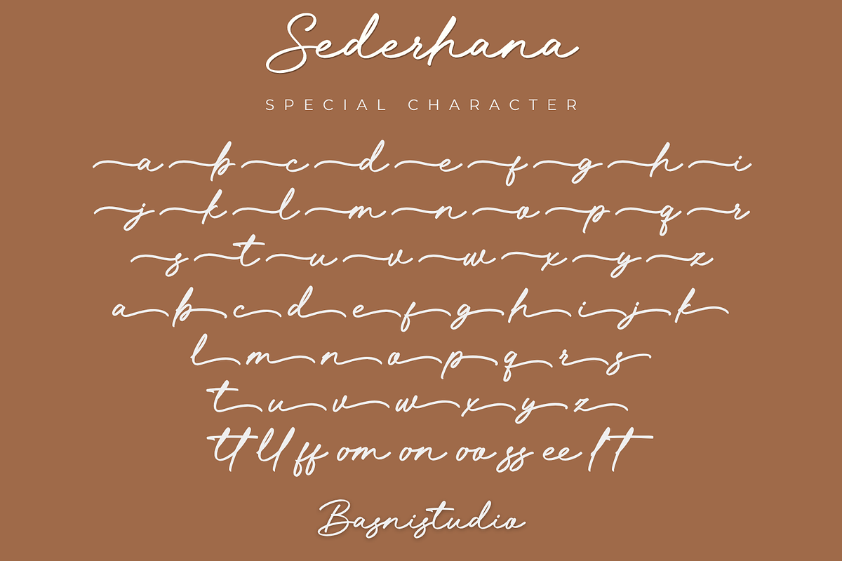 Sederhana – Bold Handwritten Font, a Handwritten Font by Basnistudio (Photo 9 of 10)