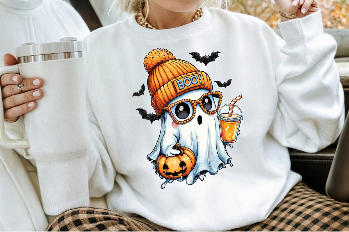 Cute Boujee Ghost Halloween PNG, an Illustration by Sublimation Artist (Photo 9 of 9)
