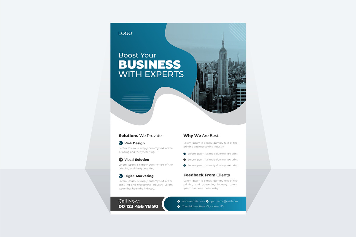 Corporate Business Flyer Design, a Flyer Template by MxVect Stock (Photo 3 of 3)