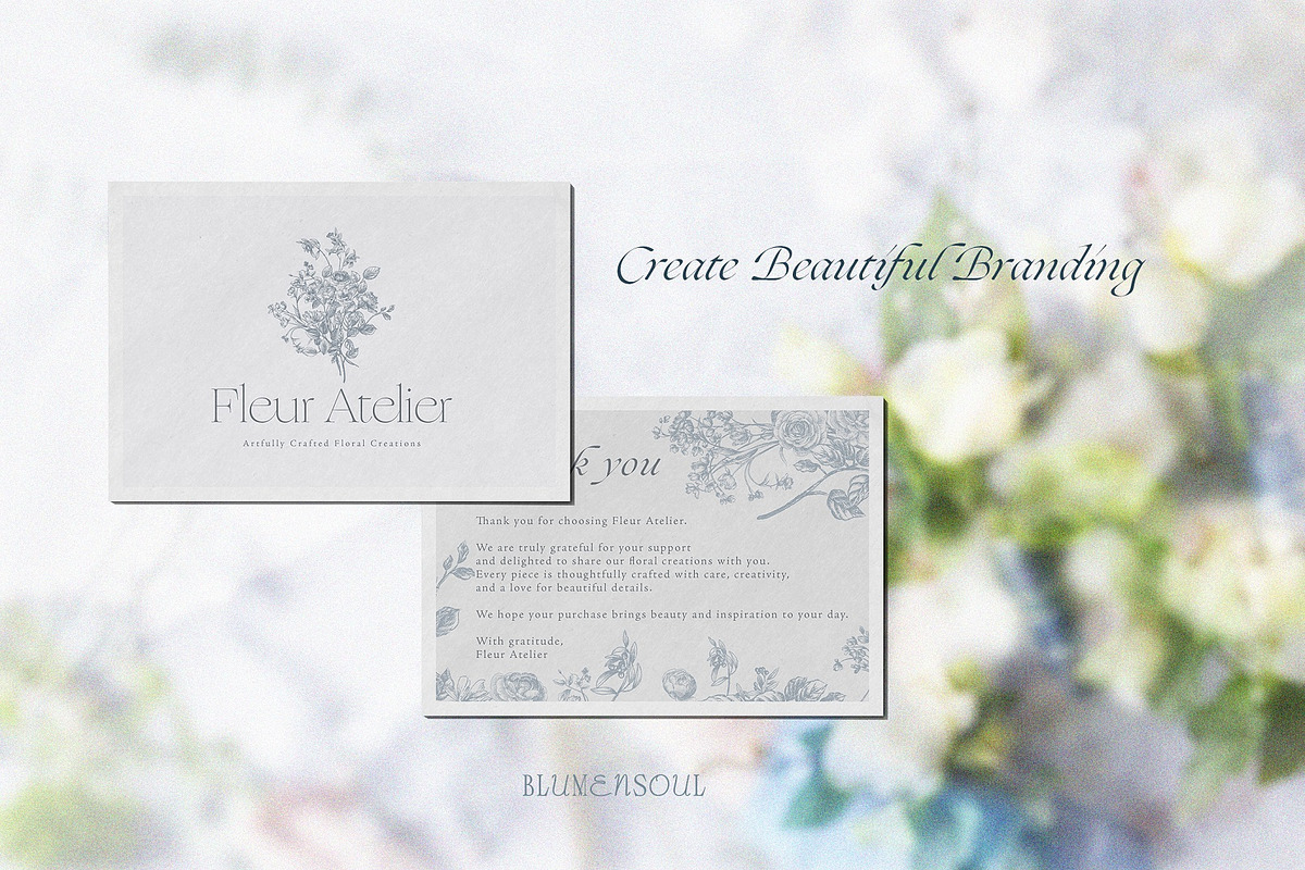 Romantic Floral Line Art Collection, a Decorative Illustration by BlumenSoul (Photo 11 of 12)