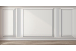 Classic interior with white wall, an Object Illustration by art PVP - market