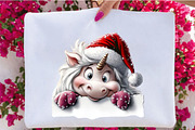 Christmas Peeking Characters Clipart, a Seasonal Illustration by SVGArt (Thumbnail 4 of 5)