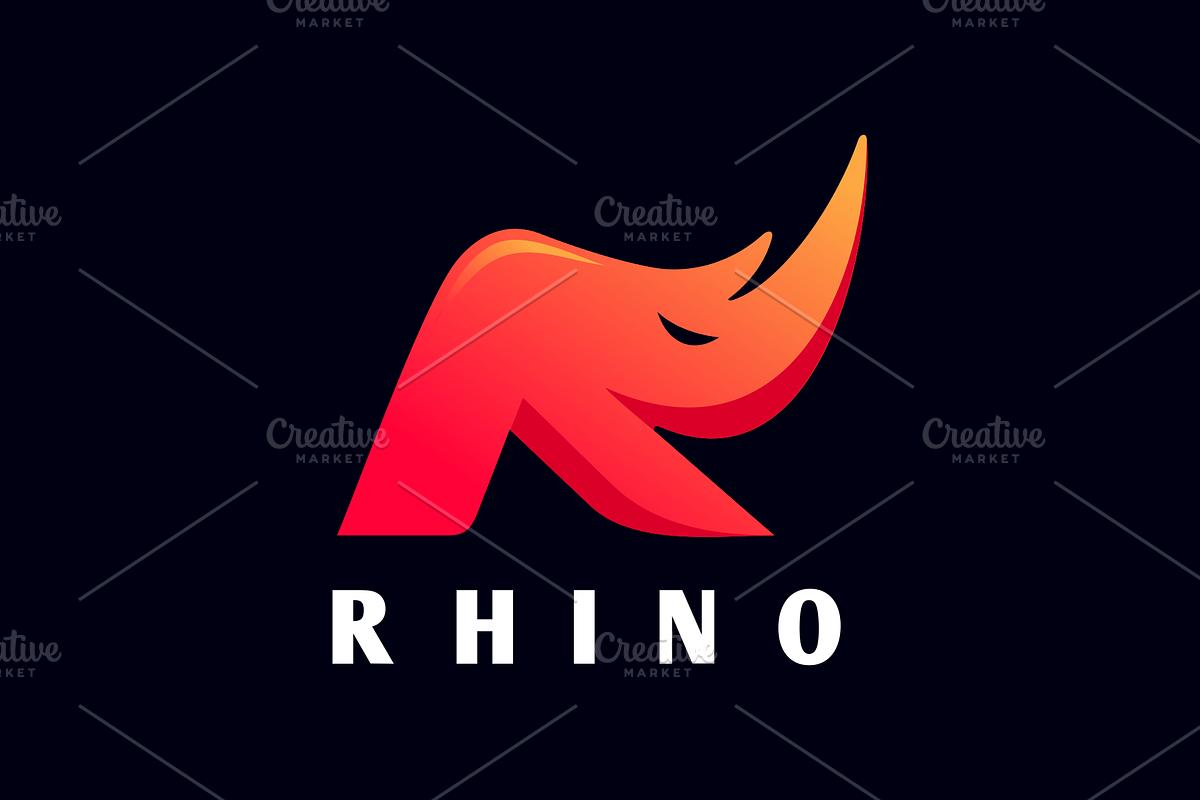 R Letter Rhino Logo, a Branding & Logo Template by VectorCrow (Photo 2 of 2)