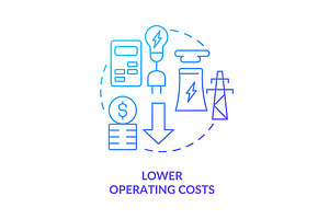 Lower Operating Costs Gradient Icon