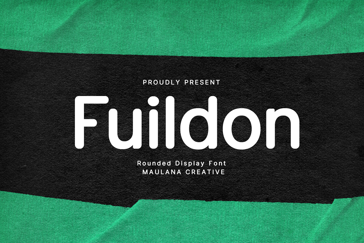 Fuildon Rounded Sans Serif Display F, a Sans Serif Font by Maulana Creative (Photo 1 of 7)