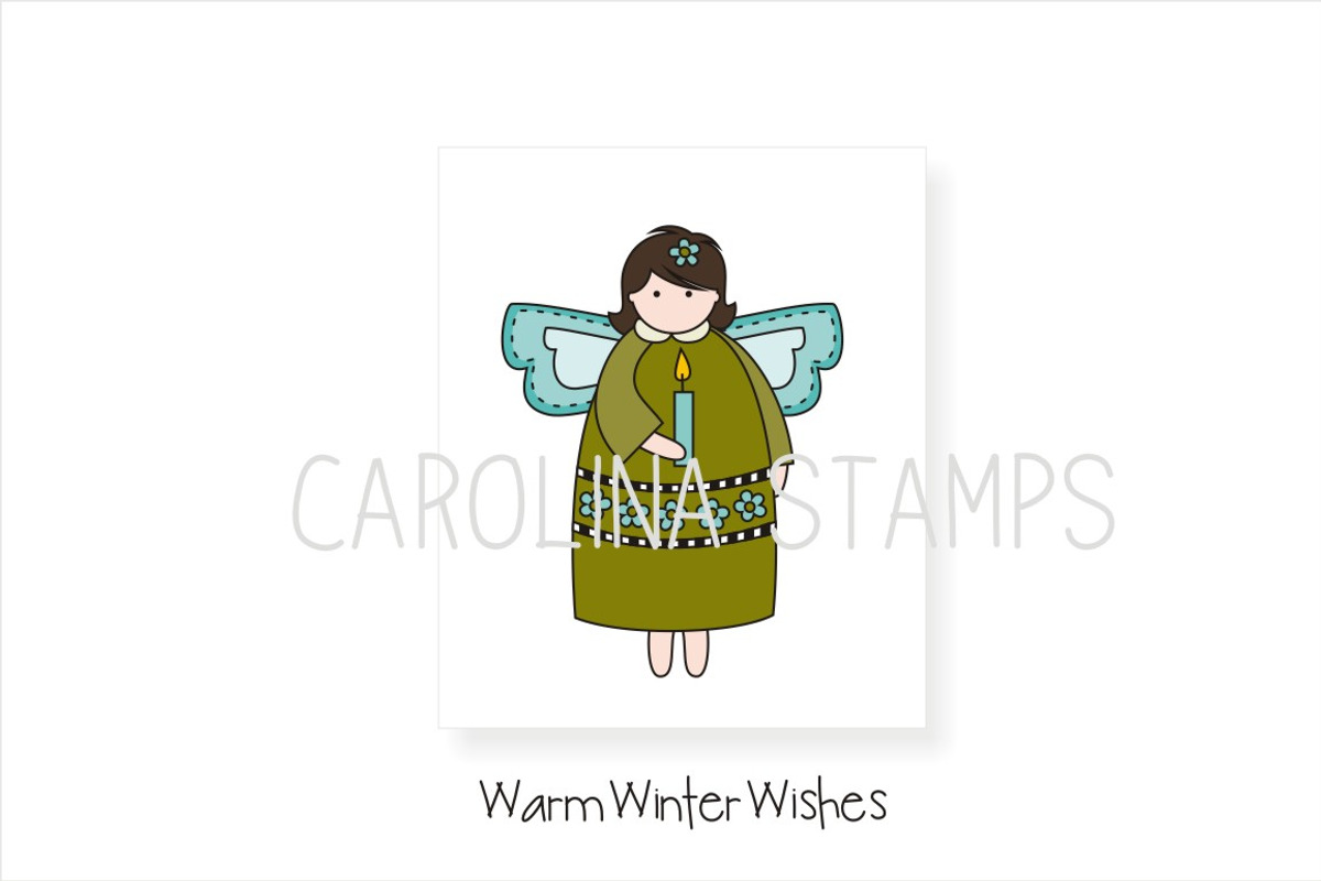 Wishing Angel Digital Stamp preview 2