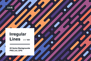 Irregular Lines - Vector Backgrounds, a Background Graphic by dvtchk (Thumbnail 5 of 13)
