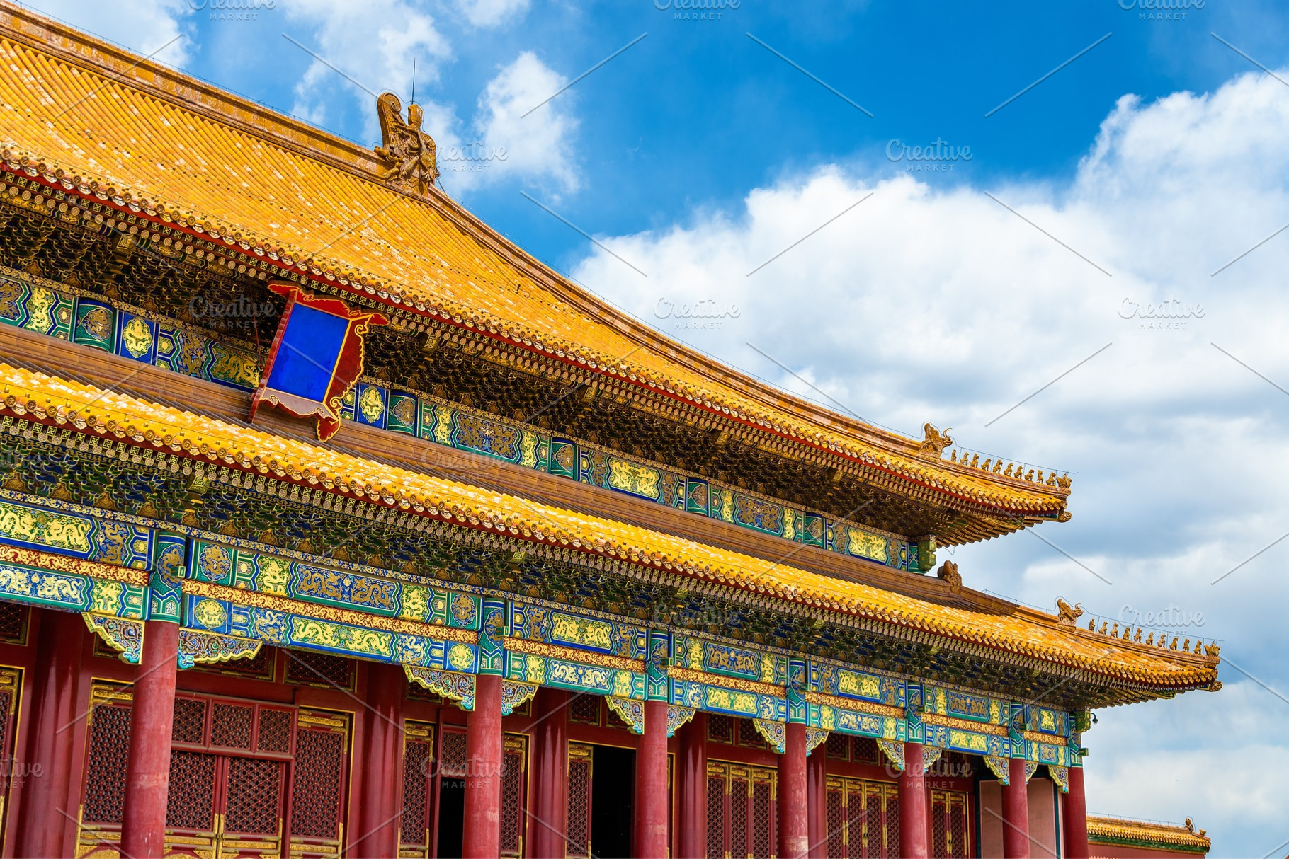 Gate of supreme harmony in the forbidden city beijing containing china, an Architecture Photo by Leonid Andronov