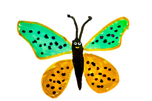 Children Style Butterfly Drawing