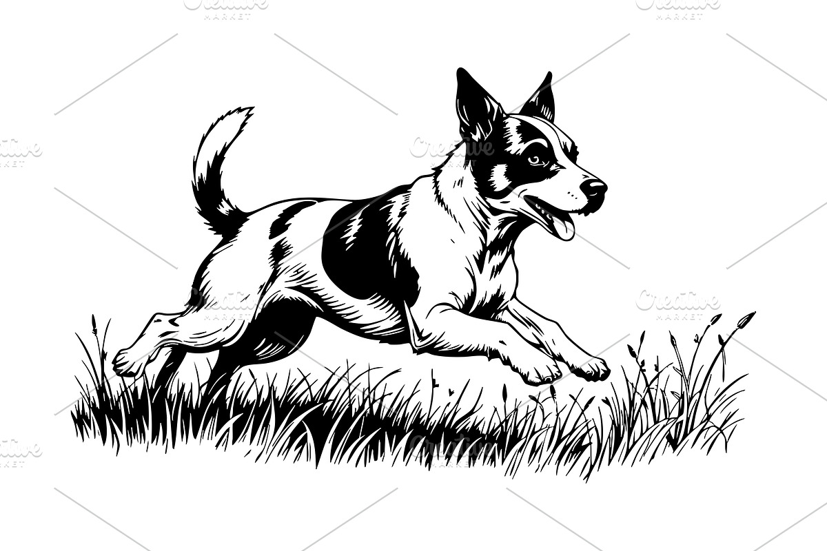 Energetic Jack Russell Terrier. Pet., an Animal Illustration by yod67