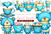 Valentine Coffee Cup Clipart, an Illustration by DreamArtGraphic (Thumbnail 1 of 5)
