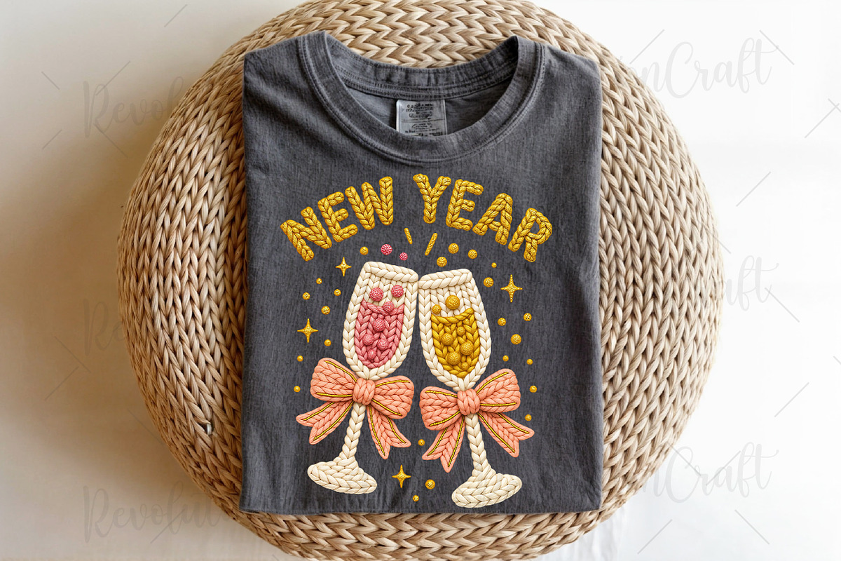 Yarn Crochet Coquette New Year PNG, an Illustration by OK Design (Photo 4 of 4)