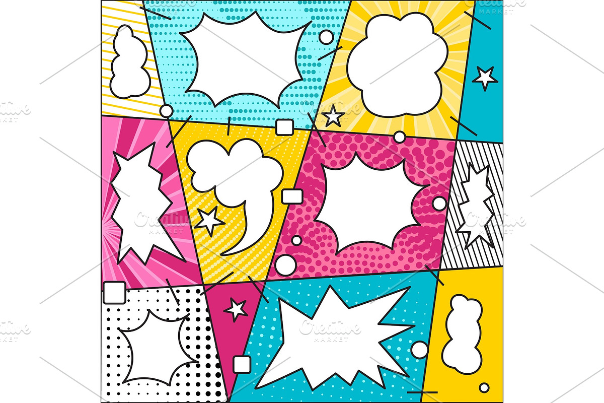 Comic book pattern background, a Decorative Illustration by Lucky Shop