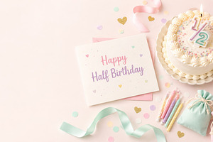 Half birthday celebration with decor, a Photo by Dvoevnore photos