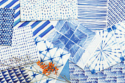 Shibori indigo watercolor collection, a Pattern Graphic by Nicetoseeya (Thumbnail 3 of 4)