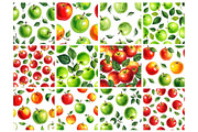 Watercolor Apple Seamless, an Illustration by Mashimara (Thumbnail 2 of 4)