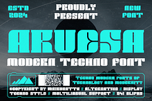 Aruesa - Modern Techno Font