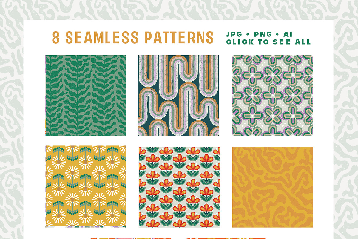GROOVY Patterns & Backgrounds, a Pattern Graphic by Anugraha Design (Photo 9 of 9)