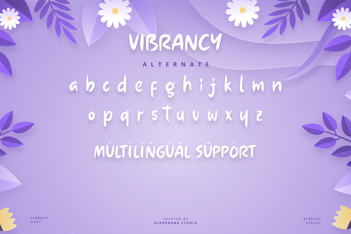 Vibrancy - Display Font, a Script Font by Alpaprana (Photo 8 of 9)