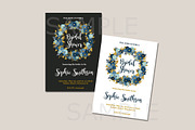 Navy Blue Floral Wreath, an Illustration by JennyL Designs (Thumbnail 4 of 7)