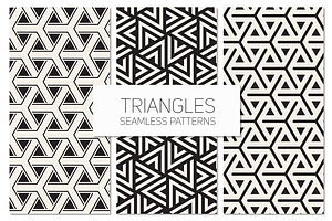 Triangles. Seamless Patterns Set 6