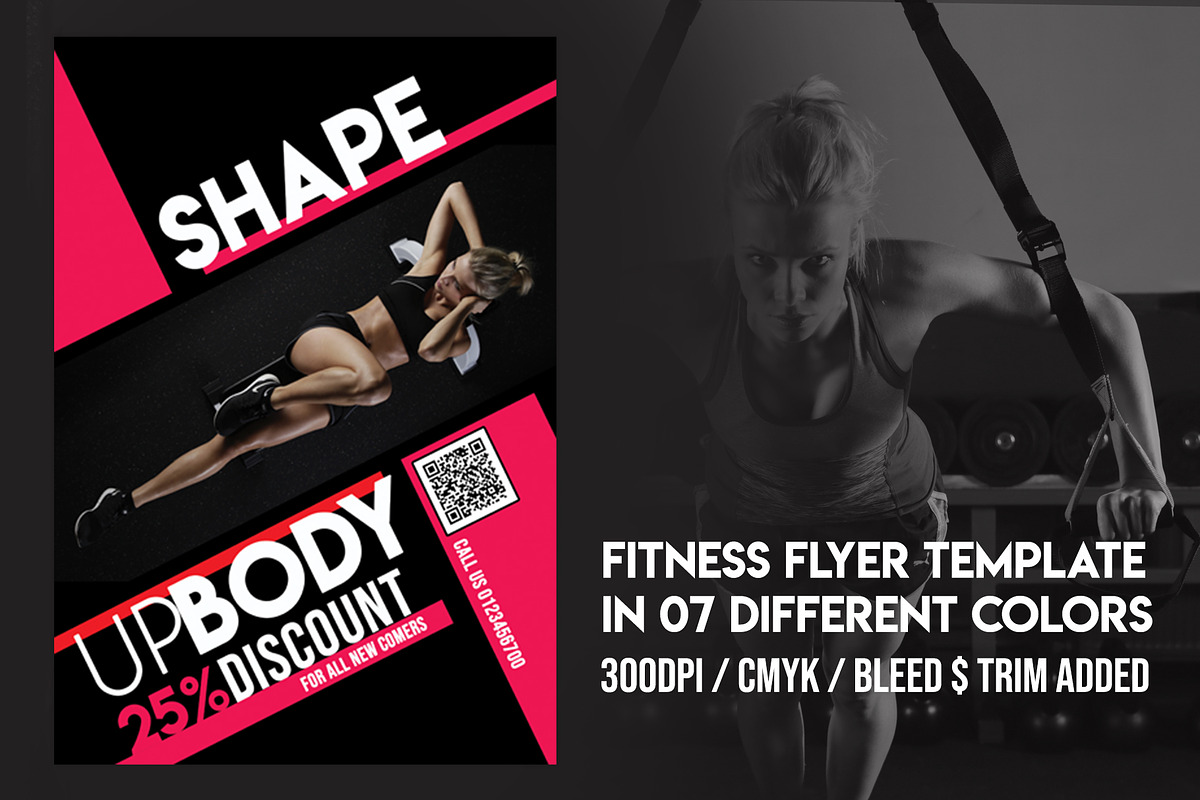 Fitness Flyer With 6 Colors, a Flyer Template by anchor_point_heshan (Photo 1 of 5)