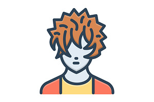 Anime style color icon, a Duotone Icon by Creative priyanka