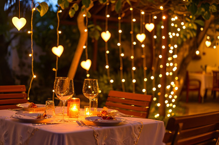 A tastefully arranged table for two,, a Photo by Iftikhar Alam