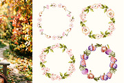 Watercolor Frames Autumn Clipart, an Object Illustration by Pattern + watercolor (Thumbnail 9 of 10)
