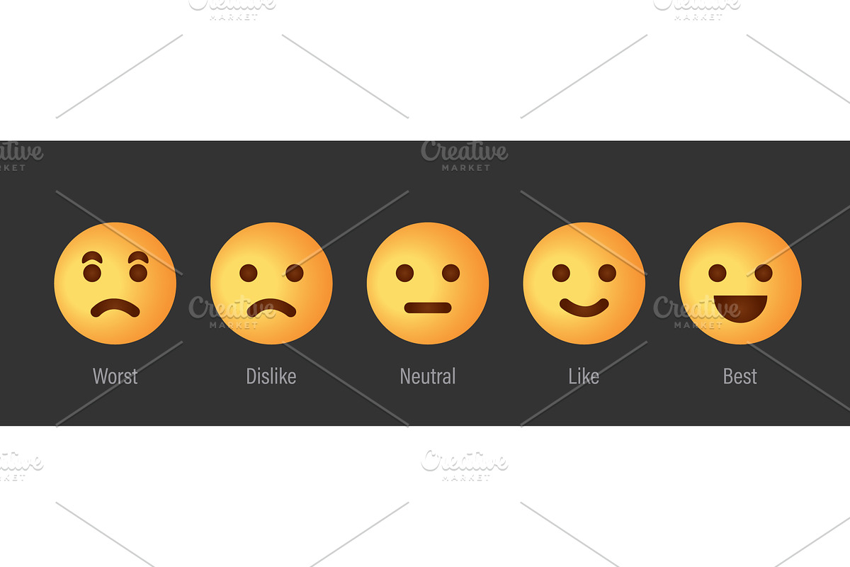 Feedback Scale Service with Emotion, a Food Illustration by Vector Creator