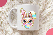 Faux Yarn Easter Bunny Coquette PNG, an Illustration by OK Design (Thumbnail 6 of 6)