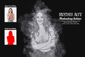 Sketch Art Photoshop Action, an Action Add-On by Studio Retouch