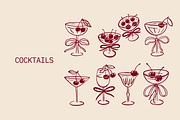 Whimsical Coquette Cherry Vibe Set, a Decorative Illustration by Veronika Gotovceva (Thumbnail 3 of 6)
