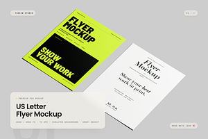 US Letter Flyer Mockup, an Advertising Mockup by Toasin Studio