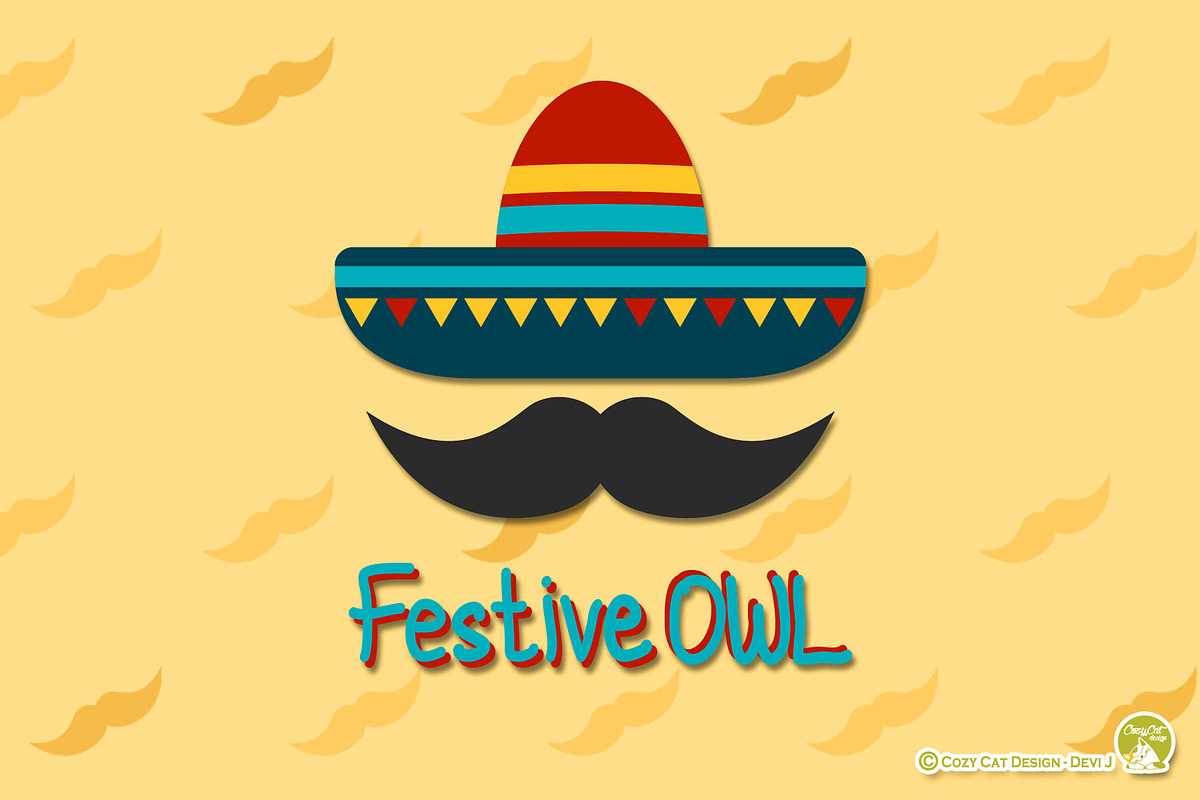 FestiveOWL Digital Clipart, a Seasonal Illustration by Cozy Cat Design (Photo 2 of 5)