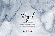 ROYAL | Watercolor backgrounds, a Texture Graphic by SweetRenieDesigns (Thumbnail 1 of 8)
