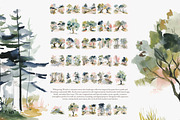 watercolor forest landscape clipart, a Decorative Illustration by Patishop Art (Thumbnail 8 of 8)