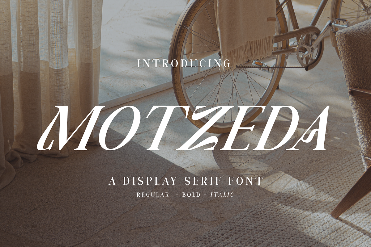 Motzeda - Display Serif, a Serif Font by Randi Irvan | Rvandtype (Photo 1 of 12)